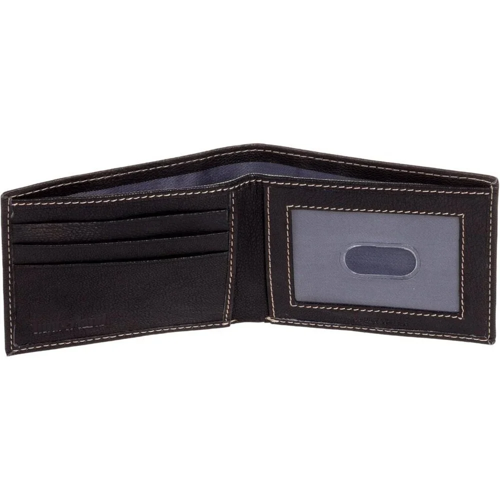 Men's Blix Genuine Black Leather Billfold Slip Pocket Designed Wallet One Size
